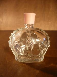 French crown glass perfume bottle