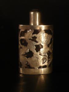 French silver pocket flask