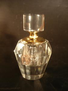 Bohemian crystal glass perfume bottle