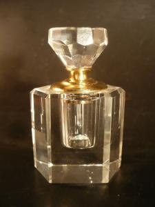 Bohemian crystal glass perfume bottle