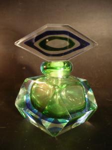 Bohemian crystal glass perfume bottle