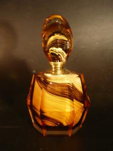 Bohemian crystal marble glass perfume bottle