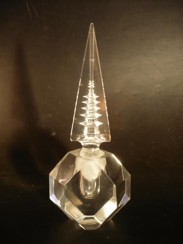 Bohemian crystal glass perfume bottle