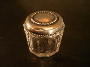 English silver & glass case