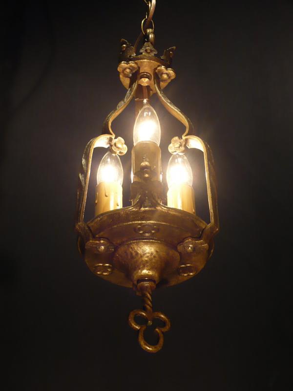 イタリア製小型真鍮ペンダントライト（フラワーペンダント照明）玄関照明　LCH 0729（2）