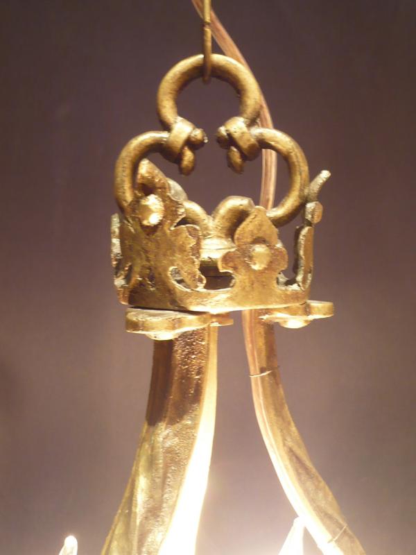 イタリア製小型真鍮ペンダントライト（フラワーペンダント照明）玄関照明　LCH 0729（3）