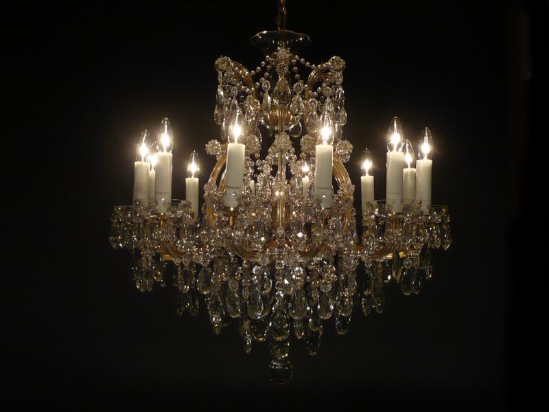 Czechoslovak glass Maria Theresa chandelier 13灯