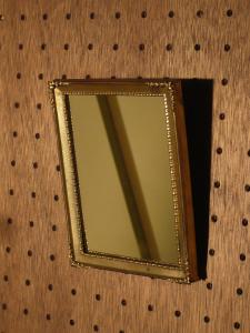 Italian brass mini wall mirror