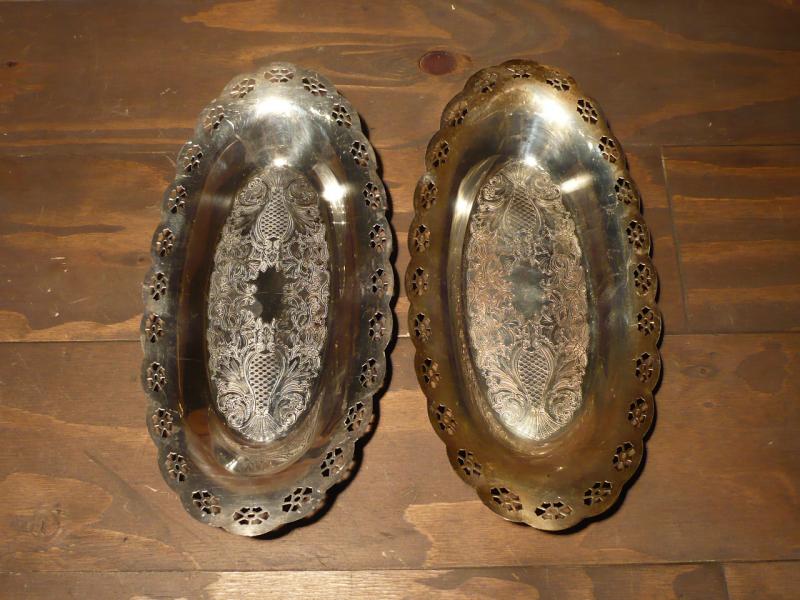 silver oval tray(2点あり!)