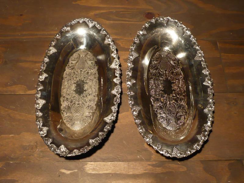 silver grape oval tray（2点あり！）