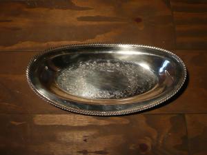 silver oval tray