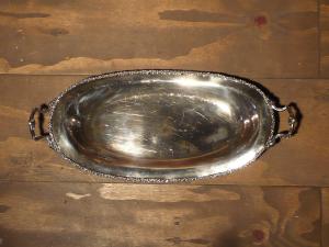 silver oval tray