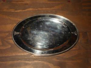 silver oval tray