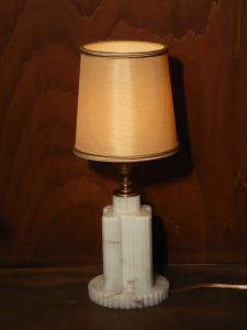 French glass & shade table lamp 1灯