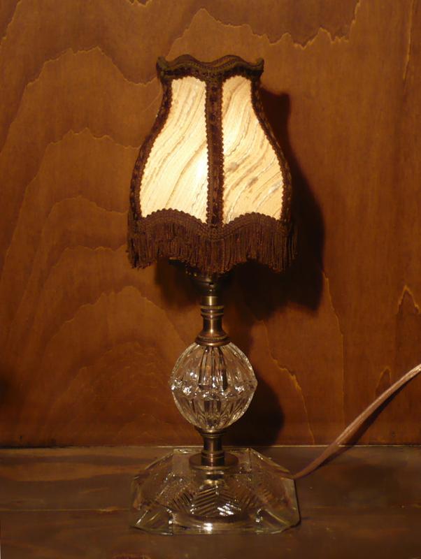 Italian glass & shade table lamp 1灯