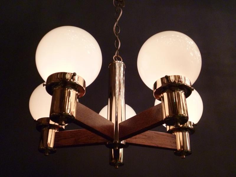 wood chandelier 5灯