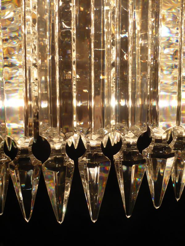 フランス製バカラガラスクリノリンシャンデリアオーバル型9灯（ブロンズ＋バカラ社製クリスタルガラスビーズ）インテリア照明　BCH 0024（4）