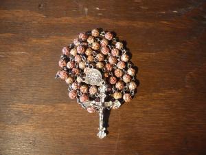 Italian rose beads rosary