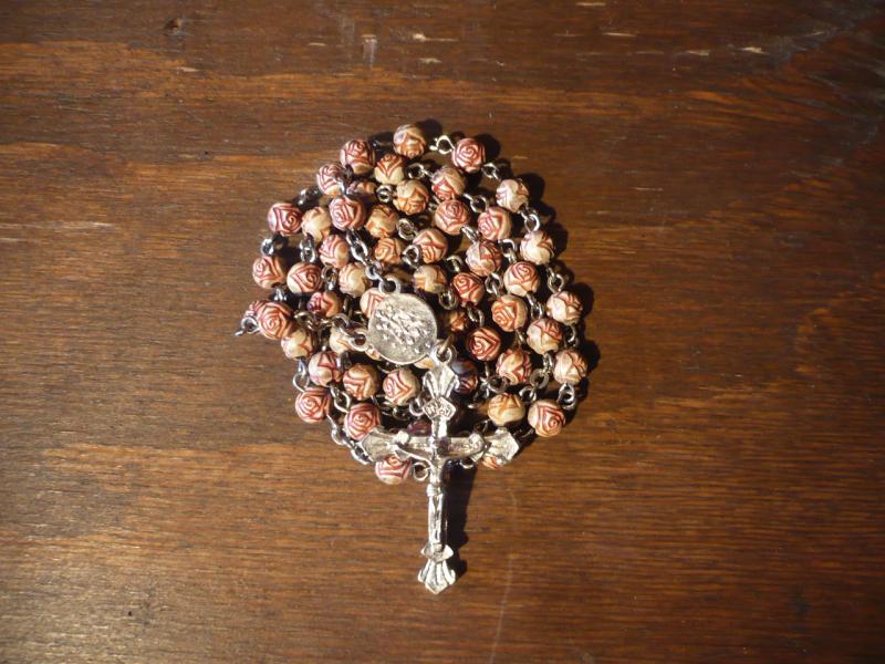 Italian rose beads rosary