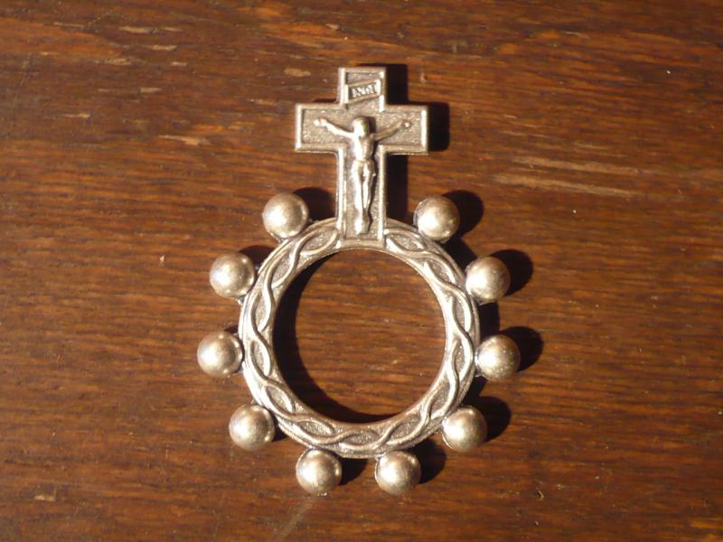 Italian silver cross thumb ring