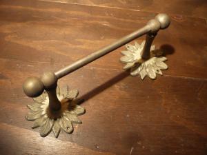 Italian brass towel hanger