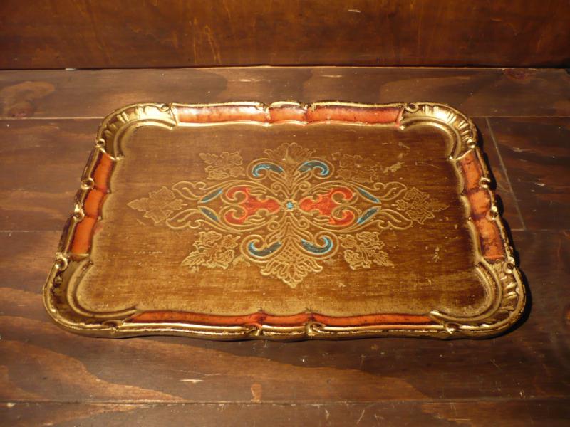 Italian wood orange tray