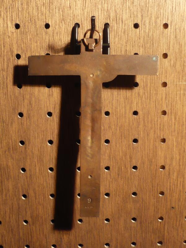 宗教美術品、芸術品（イタリア製真鍮製壁掛クロス、十字架）　LCJ 0490（4）