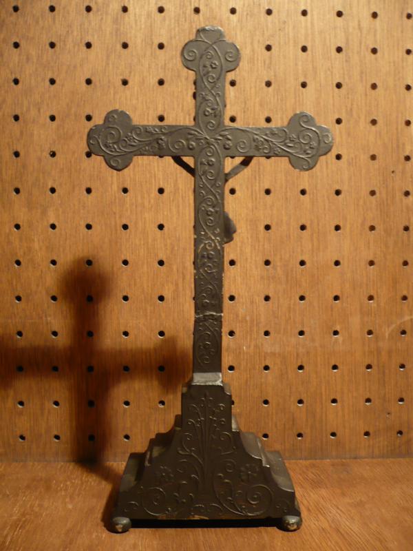 宗教用品、置物（黒クロススタンド、置型の十字架）　LCJ 0483（4）