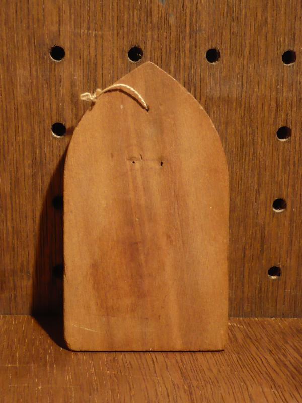 宗教用品、置物（イタリア製キリストイコン、木製メダイ壁掛）　LCJ 0464（4）