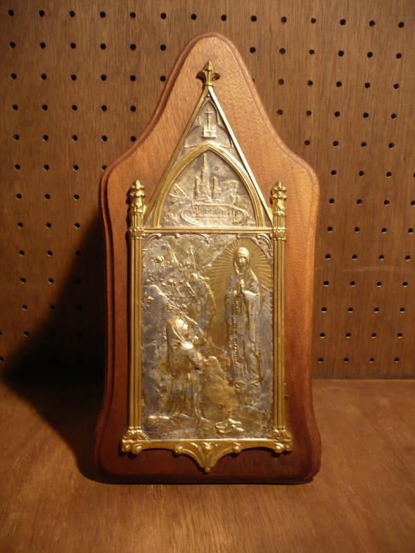 Italian wood maria icon stand & music box(オルゴール付)