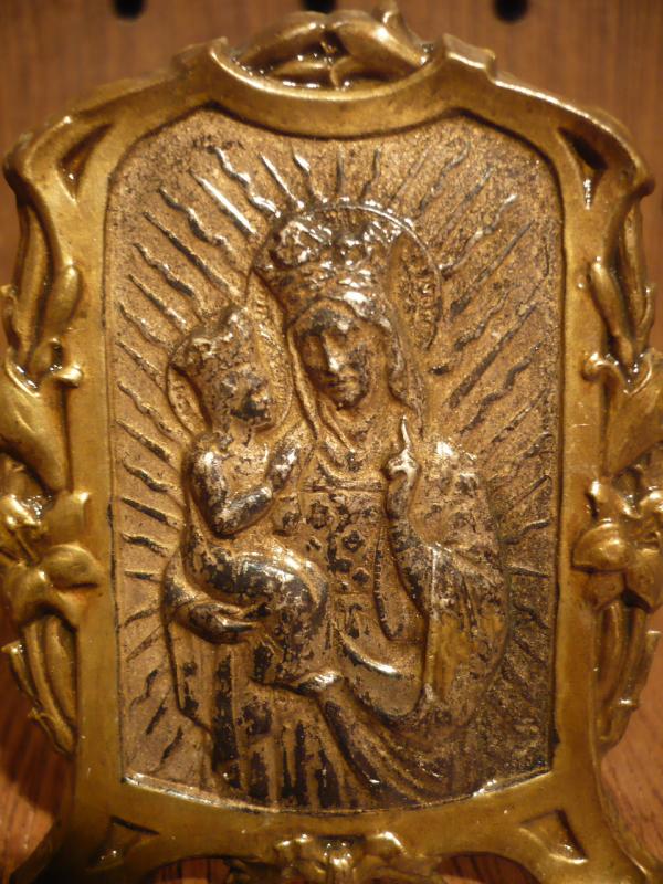 宗教用品、置物（イタリア製マリアイコン、聖母子置物）　LCJ 0471（2）