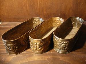 English brass rose bucket