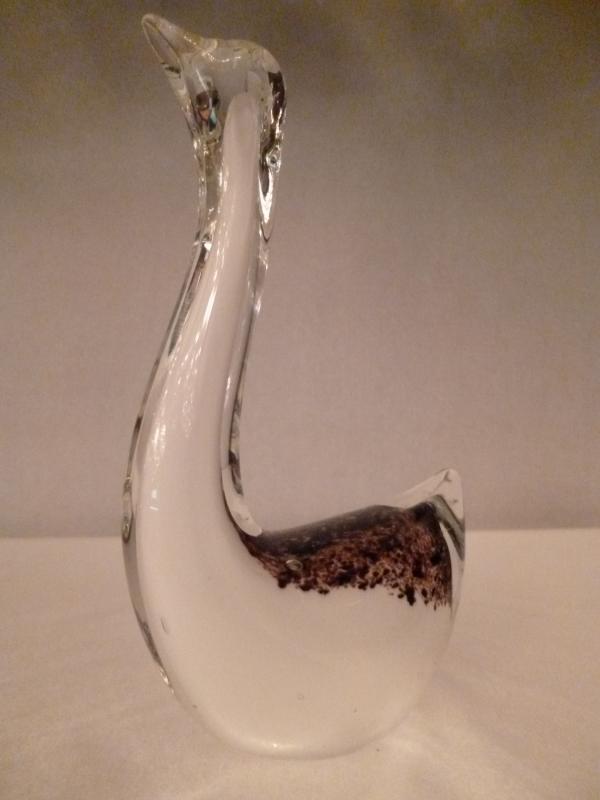 イタリアムラノガラス（ヴェネツィアングラス）製　ガラスオブジェ　調度品　白鳥　USM 1126（4）