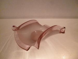 Murano pink & white art glass