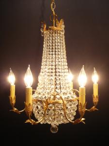 Bakalowits brass leaf chandelier 6灯