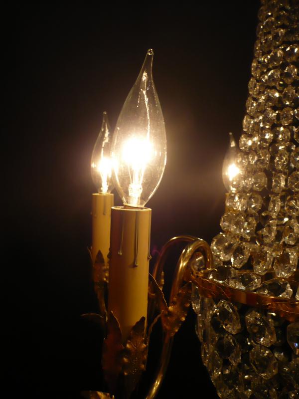 オーストリア製 バカロヴィッツ真鍮クリスタルシャンデリア　インテリア照明　エンパイアシャンデリア　BCH 0044（5）