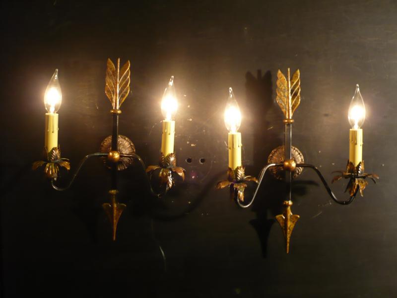 Italian black arrow wall bracket 2灯<PAIR>