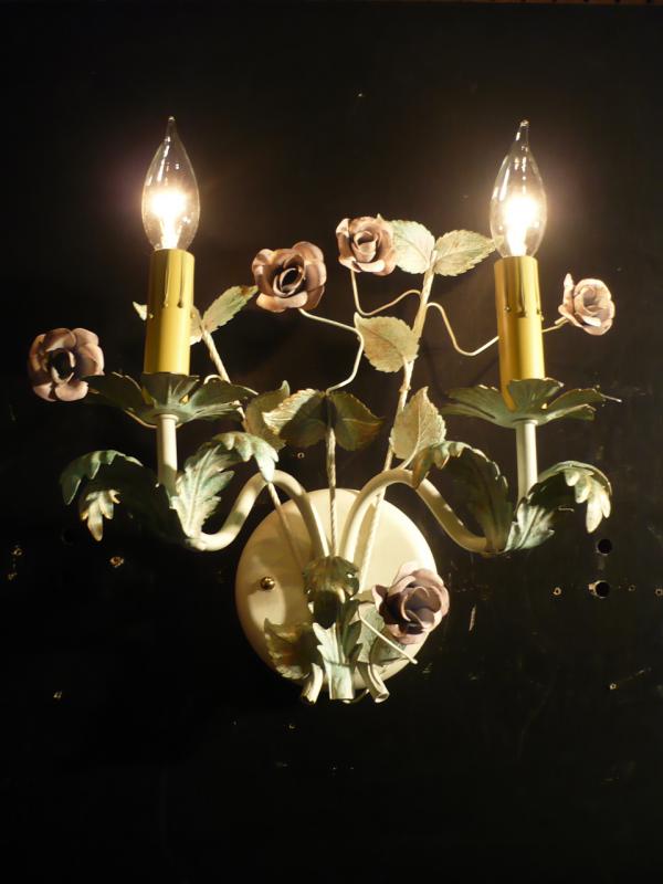 イタリア製お花壁ブラケット照明、ウォールランプ、ライト　LCB 0285（2）