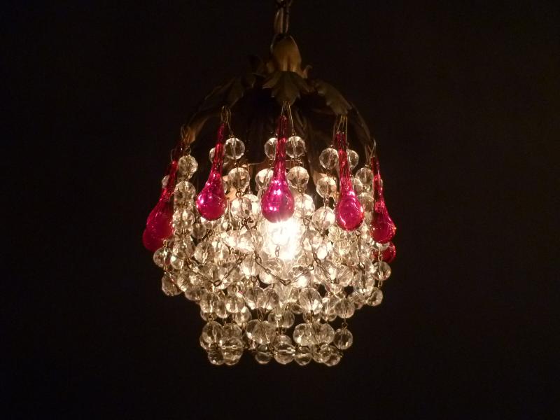 1灯 ペンダントライト ムラノ インテリア照明 小ぶり LFH 0002/Murano bead red(2)