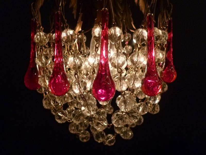 1灯 ペンダントライト ムラノ インテリア照明 小ぶり LFH 0002/Murano bead red(3)