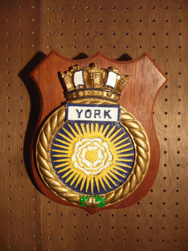 wood YORK emblem wall ornament