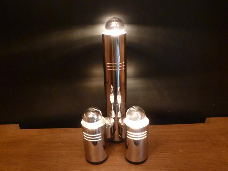 Italian chrome table lamp 3灯