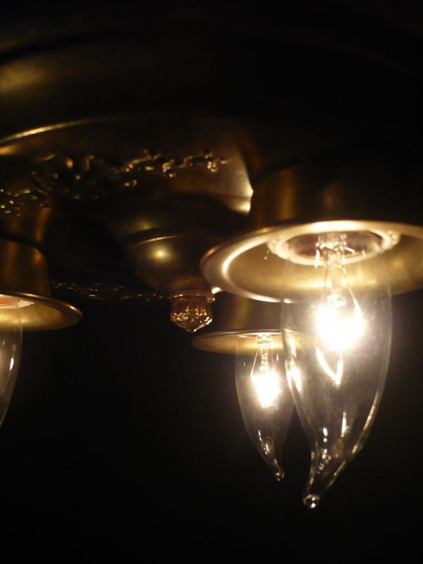 イタリア製真鍮製シーリングランプ、真鍮シーリングライト、玄関照明、廊下ライト　LCH 0862（3）