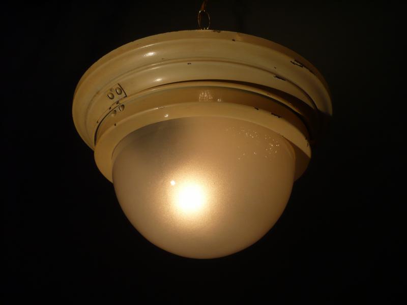 イギリス製小型白ランプ、フロストガラスインテリアライト、ホワイト玄関照明、廊下ライト、　LCH 0874（2）