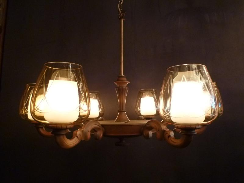 Temde wood chandelier 6灯