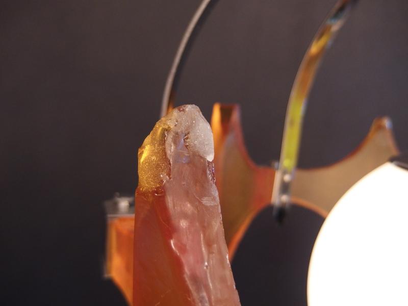 ペンダントライト アンティーク・ヴィンテージ USH 1062 Orange acrylic & chrome brutalist pendant 1灯(7)
