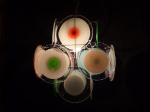 Malti color murano glass disk lamp 1灯