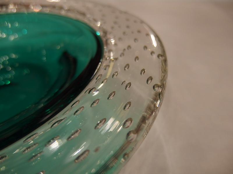 イタリアムラノガラスオブジェ　ヴィンテージ　アートガラス  気泡入り　USM 1316（2）