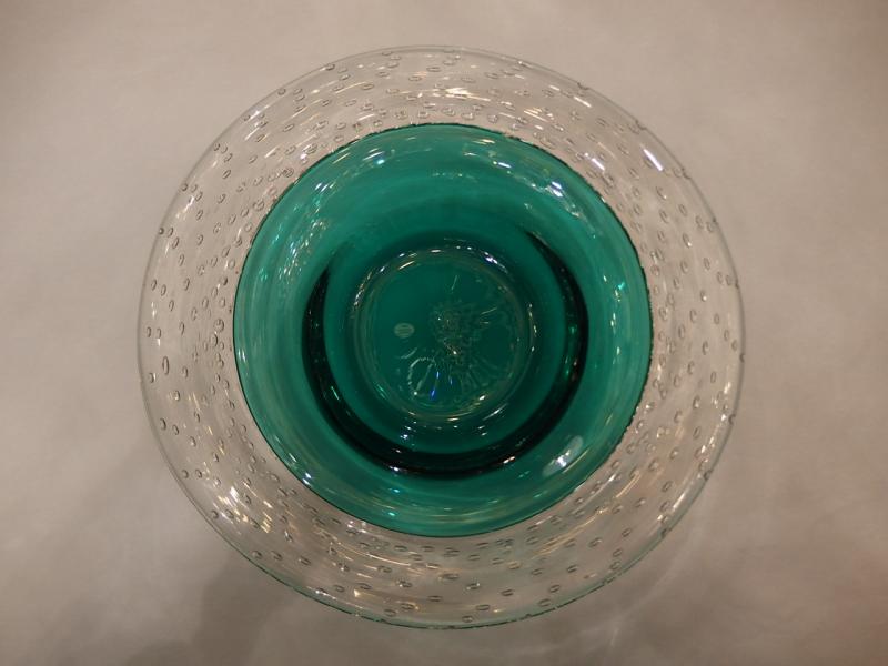 イタリアムラノガラスオブジェ　ヴィンテージ　アートガラス  気泡入り　USM 1316（6）