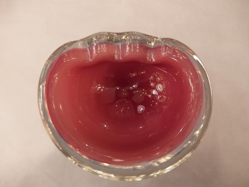 イタリアムラノガラスオブジェ　ヴィンテージ　アートガラス  ピンク×オパールセン　灰皿　USM 1319（5）